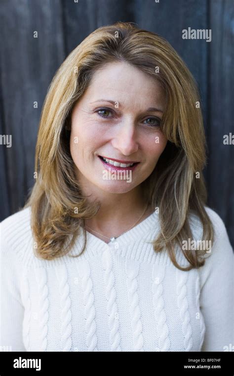 Portrait Of A Happy Woman Smiling Stock Photo Alamy