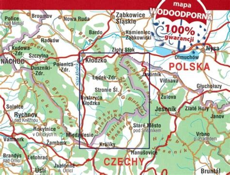 Masyw Nie Nika Mapa Turystyczna Wodoodporna Galileos