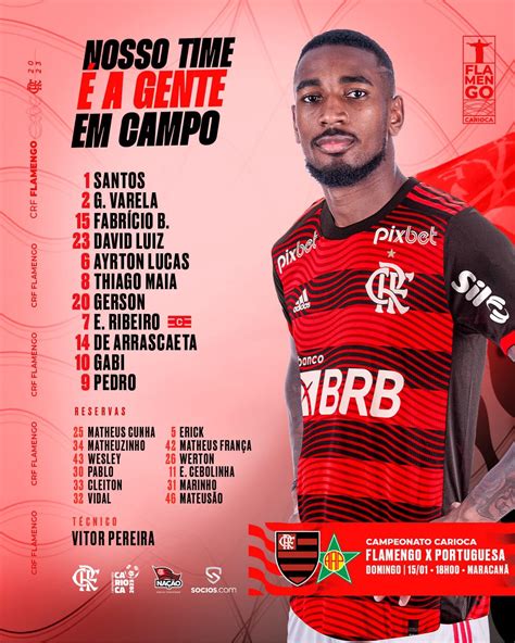 Venê Casagrande on Twitter Flamengo escalado O primeiro time de