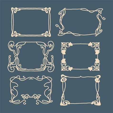 Art Nouveau Frames And Borders Vector Infoupdate Org