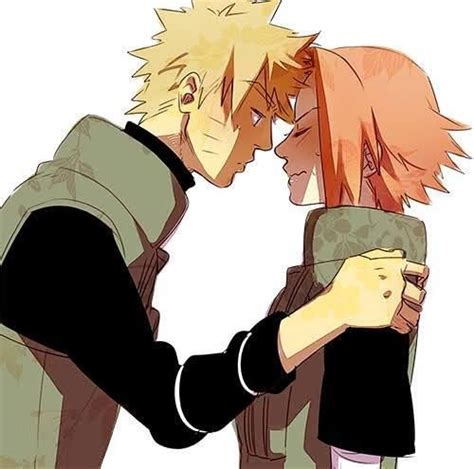 Naruto X Sakura Narusaku Orange Yellow And Pink Red Heaven