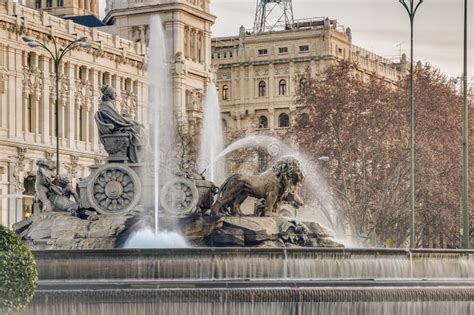 Cibeles Fountain at Madrid, Spain Stock Photo - Image of tourism ...