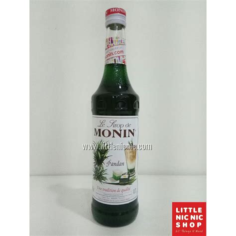 Jual Sirup MONIN SYRUP Pandan 700 Ml Indonesia Shopee Indonesia