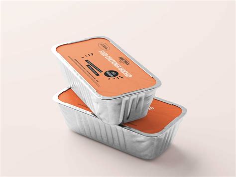 Aluminum Food Container Mockup Present Your Culinary Creations With Style