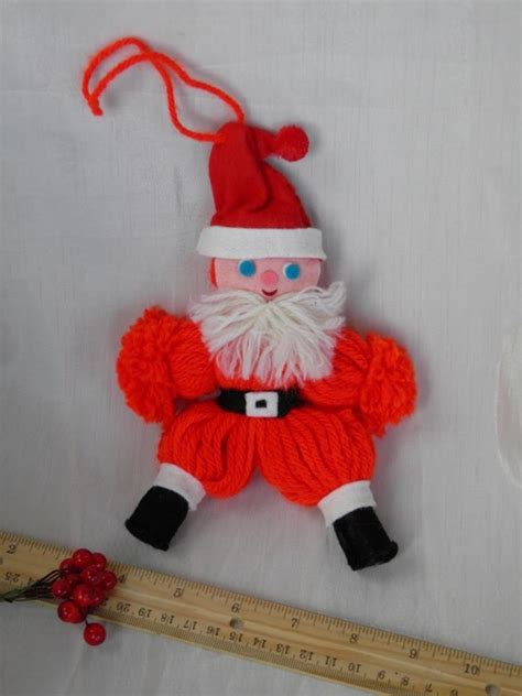 Santa Claus Vintage Yarn Doll Handmade