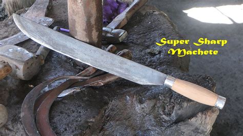 Diy Knife Forging A Powerful Long Machete Out Of Rusty Tractor Plough