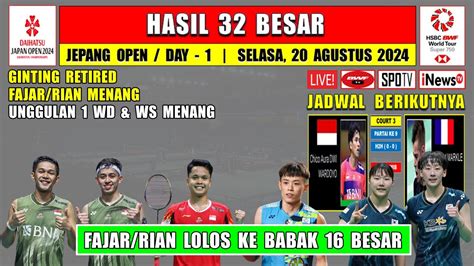 Hasil Jepang Open Hari Ini Day R Fajri Menang Ginting