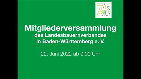 Lbv Mitgliederversammlung Youtube