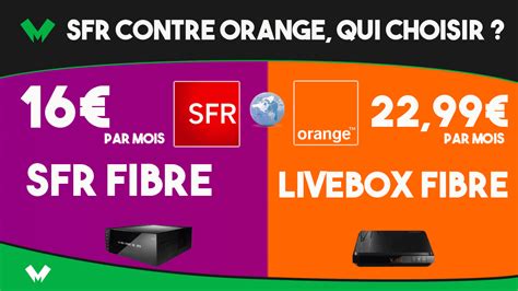 Qui choisir entre SFR et Orange pour sa box fibre dès 16 par mois