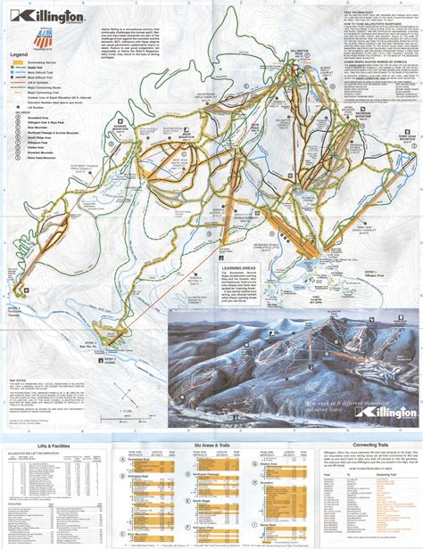 1986 87 Killington Trail Map New England Ski Map Database