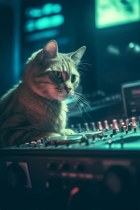 Cat as a dj in night club. Photography by Coolarts223 on DeviantArt