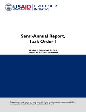 Fillable Online Pdf Usaid Semi Annual Report Task Order 1 Pdf Usaid