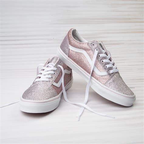 Vans Old Skool Glitter Skate Shoe Big Kid Orchid Ice Powder Pink