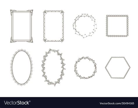 Collection decorative frames Royalty Free Vector Image