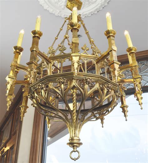 Vintage Hardware And Lighting Large Gothic 12 Light Candle Chandelier