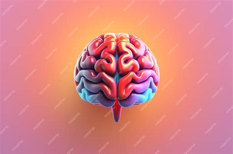 Premium Photo A Close Up Of A Brain With A Red And Blue Color Scheme