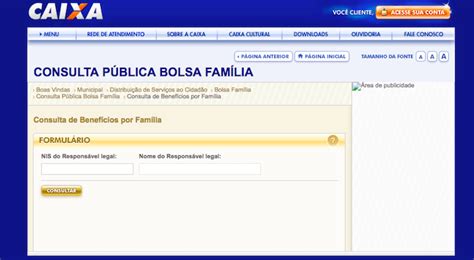 Consulta Bolsa Família Pela Internet Passo A Passo