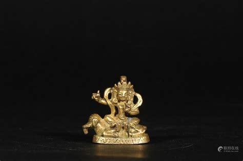 Bidlive A Chinese Gilt Bronze Figure Of Samantabhadra