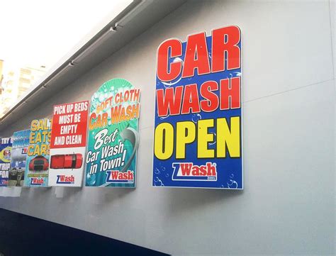 Car Wash Instruction Signs And Menu Checklist