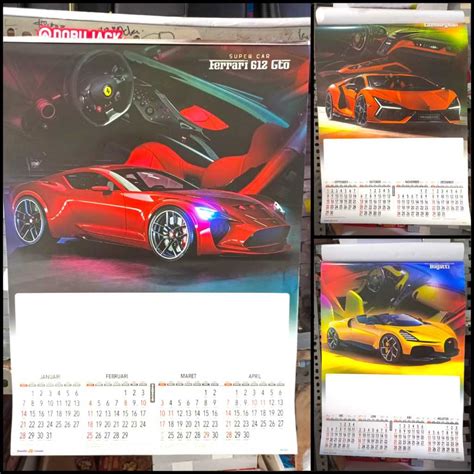 Jual Kalender Dinding Wall Kalender Triwulan Tahun Motif Bunga