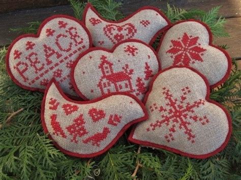 Red and White Heart Shaped Ornaments