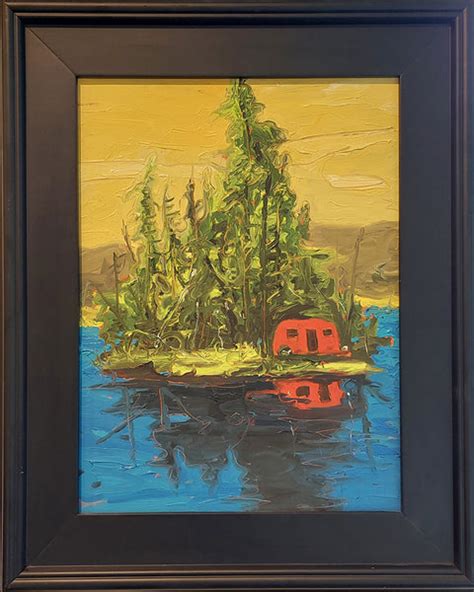 Original Artwork By Michael Cameron Island Camping At Canada House