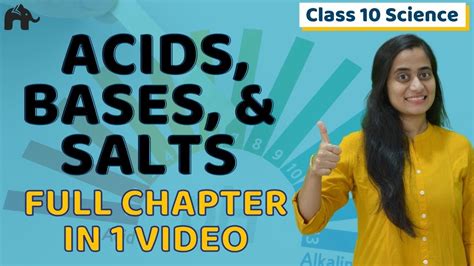 Acid Base And Salts Class 10 NCERT Chapter 2 One Shot CBSE YouTube