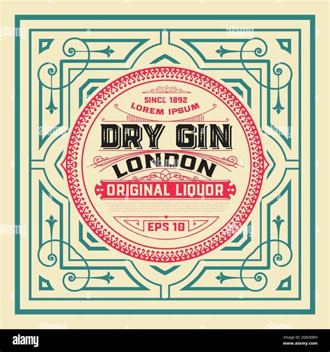 Whiskey Label With Old Frames Stock Vector Image And Art Alamy