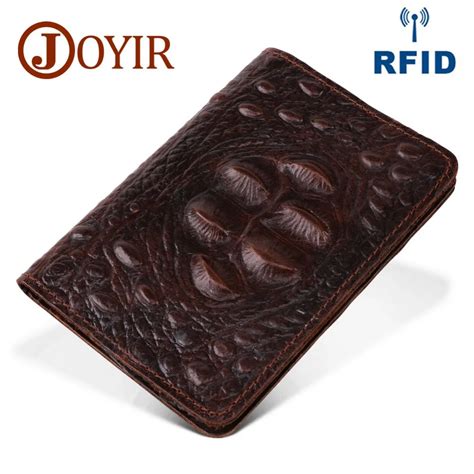 Joyir Designer Crocodile Pattern Passport Cover Men Women Rfid