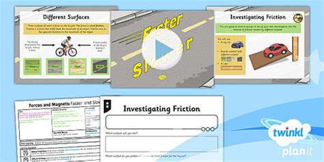 Science Forces And Magnets Faster And Slower Year 3 Lesson Pack 2