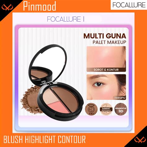 Jual Focallure Blush Highlight Contour Trio Blush Highlight Contour