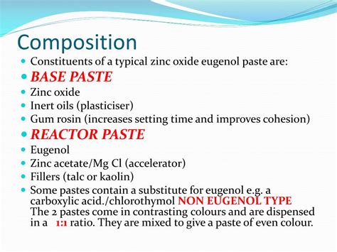 PPT - Zinc Oxide Eugenol PowerPoint Presentation, free download - ID:5056271