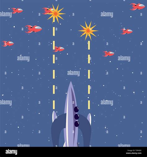 Combat Spaceship Stock Vector Images Alamy