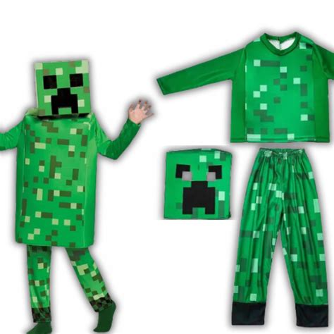 Minecraft Przebranie Creeper Dla Ch Opca Str J Kostium Maska Xl R