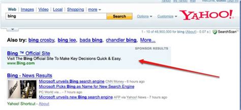 微软bing在谷歌和雅虎搜索页面打广告图互联网科技时代新浪网