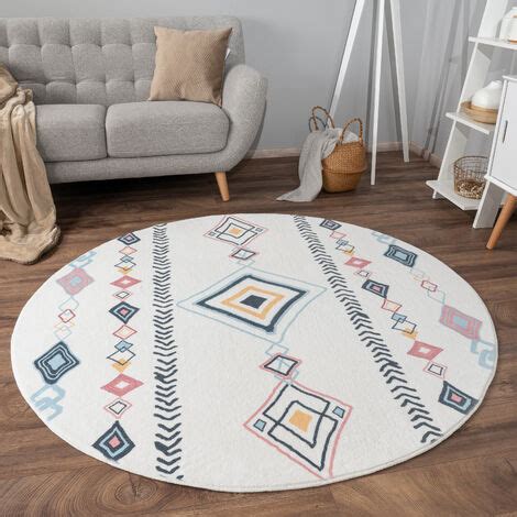 Paco Home Tappeto Salotto Moderno Soggiorno Pelo Corto Boho Scandinavo