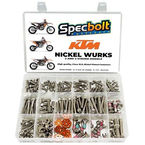 Nickel Wurks Ktm Fit Bolt Kit By Specbolt Fasteners Sx Sxf Exc Xc