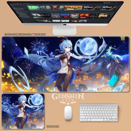 Genshin Impact D Boob Mouse Pad Ganyu Maid Mouse Pad Genshin Star