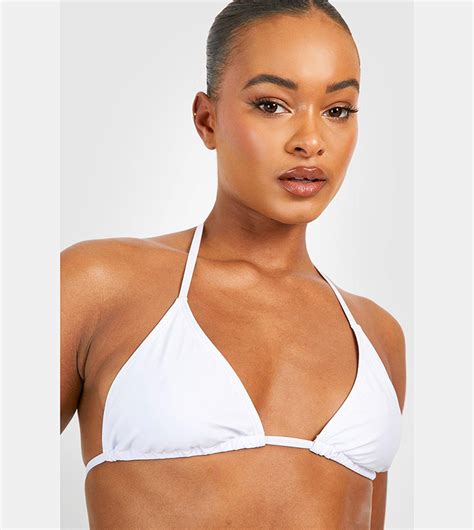 Buy Boohoo Tall Triangle Tie Side Bikini Set In White Thstreet Kuwait