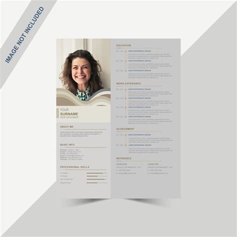 Premium Vector Resume Template Design