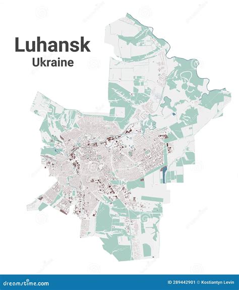 Luhansk Map Oblast Center City In Ukraine Municipal Administrative