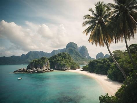 Premium AI Image | Beautiful tropical island and sea in thailand