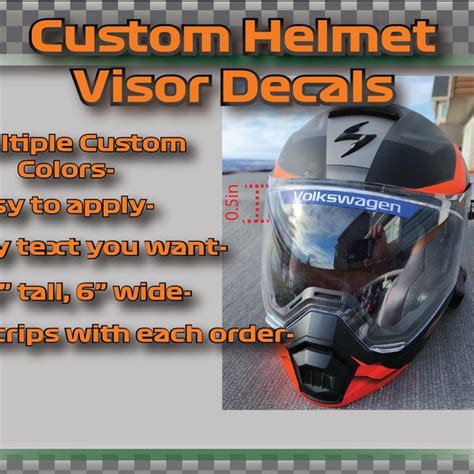 Motorcycle Helmet Visor Stickers - Etsy