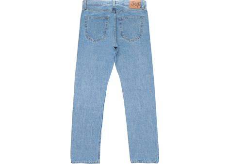 Supreme Stone Washed Slim Jeans Stone Washed Indigo Mens Ss18 Us