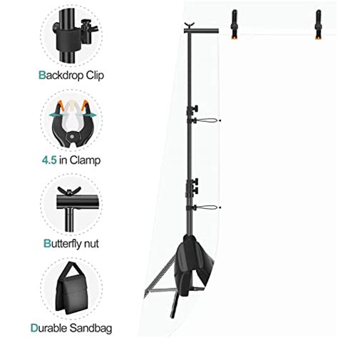 Emart X Ft Photo Backdrop Stand Adjustable Photography Muslin