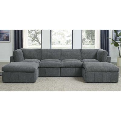 Gray Sectional Latitude Run 134 Wide Reversible Modular Sectional W