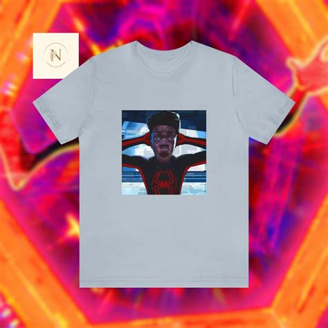 Miles Surprised Meme Face Shirt Spider Man Across The Etsy