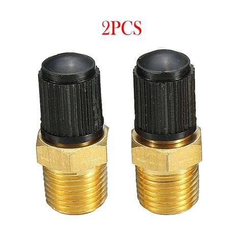 2PCS 1 8 NPT MPT Solid Brass Air Compressor Tank Fill Valve Hexagonal