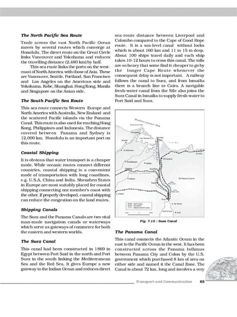 Ncert Book Class Geography Chapter Transport And Communication