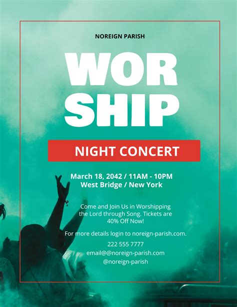 Free Worship Flyer Templates Editable And Printable